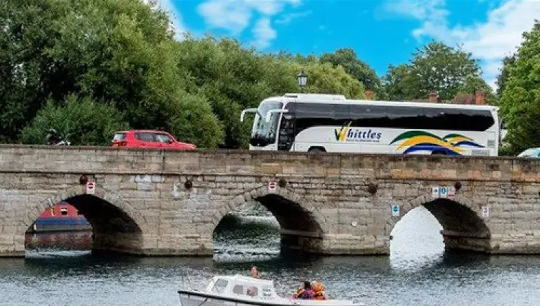 Whittles coach on bridge