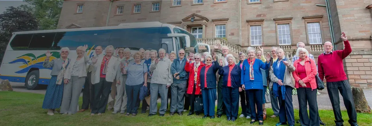 Coach with passengers